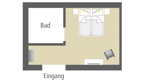 Habitación doble, 1 cama de matrimonio grande, no fumadores, vistas al jardín