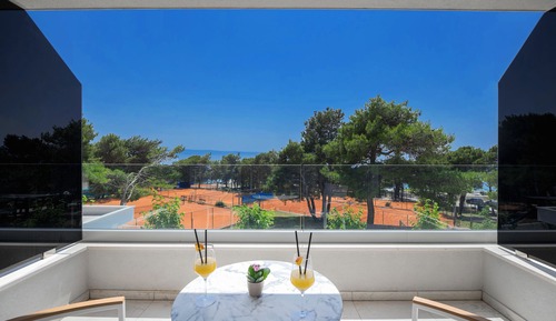 Habitación doble, vistas parciales al mar