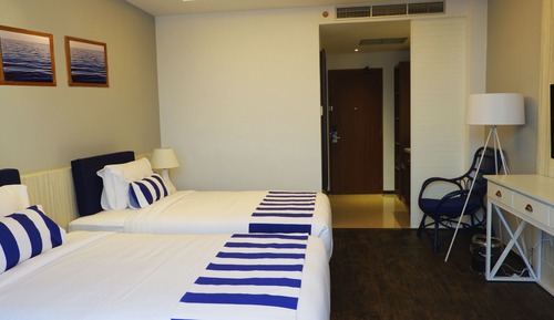 Habitación Deluxe con 2 camas individuales, vistas al mar