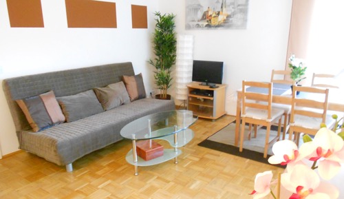 Estudio, 1 cama doble con sofá cama, balcón (incl. EUR 25 cleaning fee)