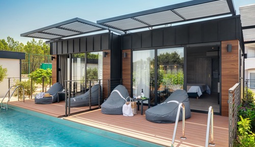 Casa de campo Deluxe, 1 cama de matrimonio, acceso a la piscina (Vineyard)