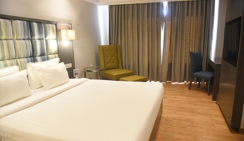 Habitación individual Deluxe, 1 cama de matrimonio, vistas a la ciudad