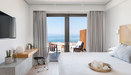 Habitación, piscina privada, vistas al mar (Connecting)