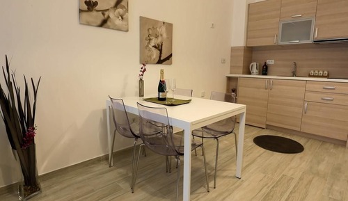 Estudio, vistas al jardín