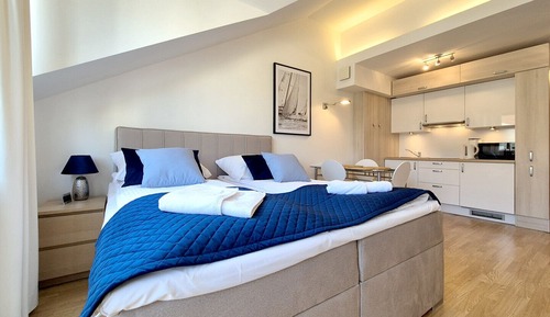 Suite estudio, en una planta alta