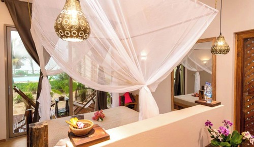 Villa superior, 1 cama de matrimonio grande con sofá cama, cocina básica, vistas al mar