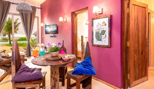 Villa Deluxe, varias camas, cocina básica, vistas al mar