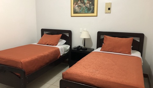 Habitación estándar con 2 camas individuales, varias camas