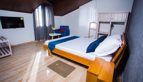 Habitación Confort doble, 1 cama de matrimonio, vistas al jardín