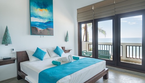 Habitación, 1 cama de matrimonio grande, vistas al mar