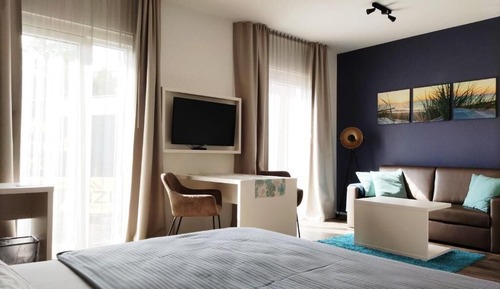 Suite estudio junior, 1 cama doble con sofá cama, accesible para personas con discapacidad