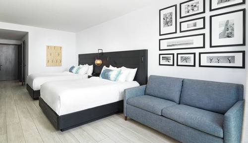 Habitación Deluxe, 2 camas de matrimonio, accesible en silla de ruedas, frente al mar