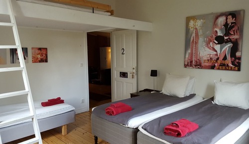 Habitación cuádruple, vistas al jardín