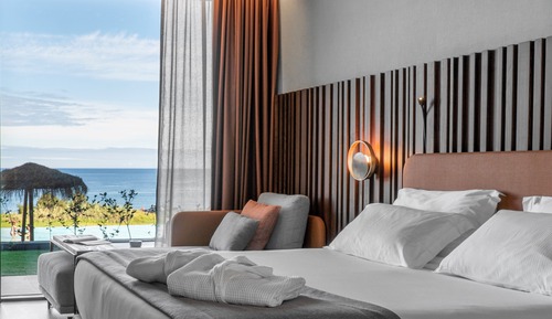 Habitación doble, 1 cama de matrimonio grande, vistas al mar