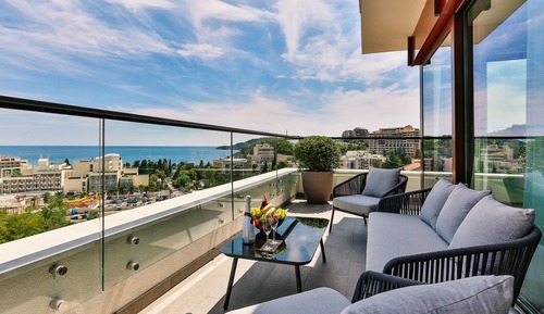 Apartamento Deluxe, 1 cama de matrimonio grande con sofá cama, no fumadores, vistas al mar