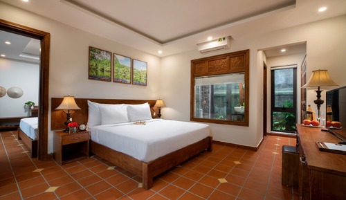 Habitación familiar, habitaciones comunicadas, vistas al jardín