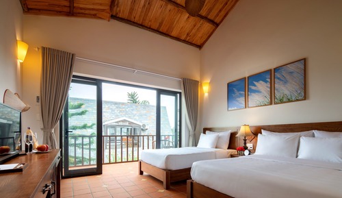 Habitación familiar, vistas al jardín