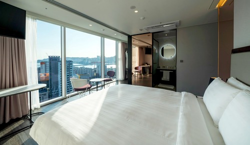Habitación estándar doble, vistas parciales al mar