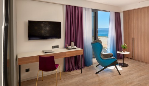 Habitación estándar con 1 cama doble o 2 individuales, vistas al mar