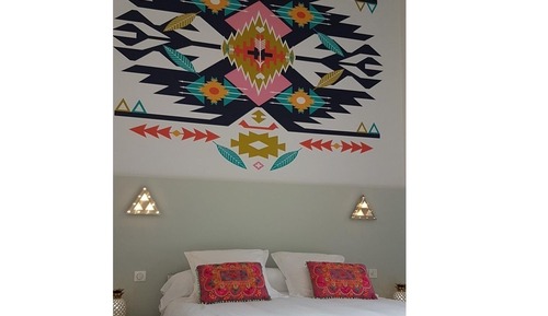 Habitación de luna de miel doble, baño privado, vistas al jardín (Cholula)