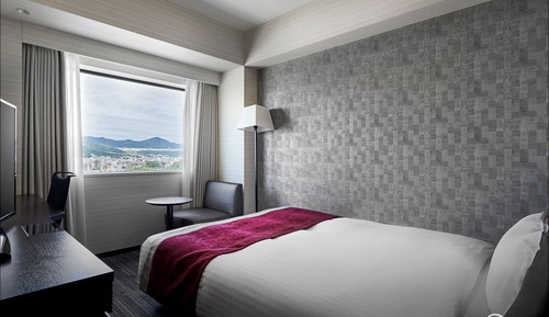 Habitación doble, 1 cama de matrimonio, fumadores (Moderate 3min Hiroshima Stn)