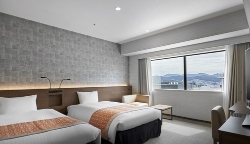 Habitación superior con 2 camas individuales, no fumadores (3min walk from Hiroshima Station)