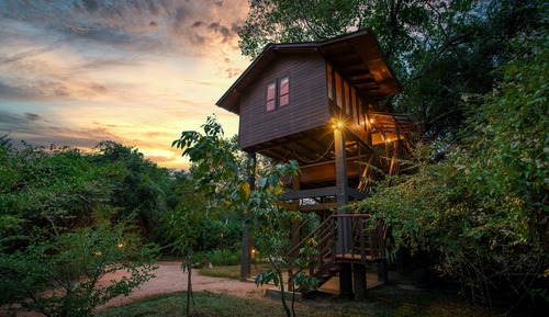Casa Deluxe en un árbol, 1 cama de matrimonio, no fumadores, vistas a la montaña