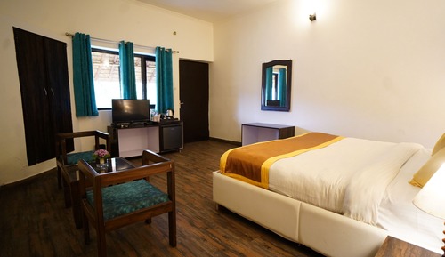 Habitación básica doble, 1 habitación, accesible para personas con discapacidad, vistas al jardín