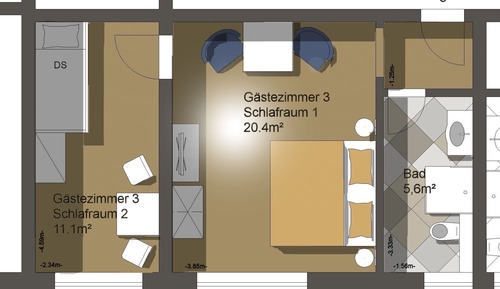 Habitación cuádruple, baño privado