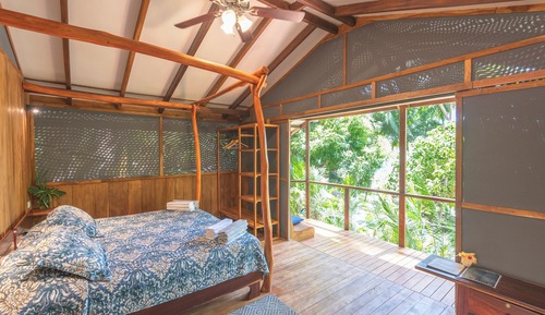 Cabaña Premium, 1 cama de matrimonio grande, balcón, vistas al mar