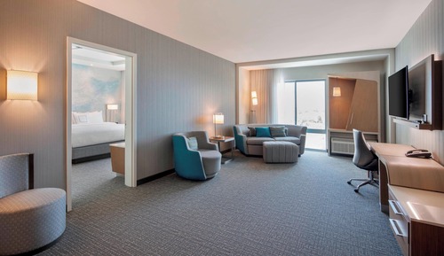 Suite, 1 cama de matrimonio grande con sofá cama, no fumadores, vistas a la ciudad