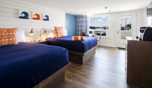 Habitación Confort, 2 camas de matrimonio, vistas al mar