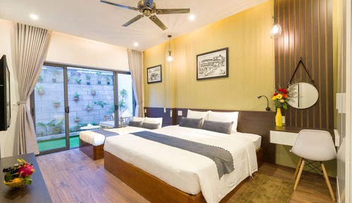 Habitación familiar, vistas al jardín