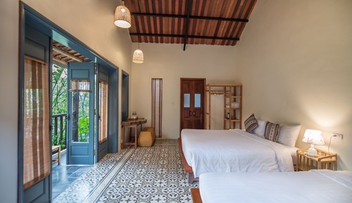 Habitación cuádruple familiar, vistas al jardín