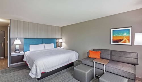 Habitación, 1 cama de matrimonio grande con sofá cama, frigorífico