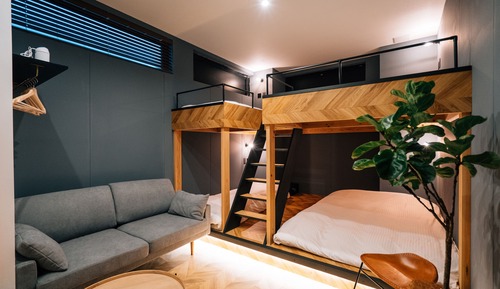 Estudio Deluxe, varias camas, cocina básica