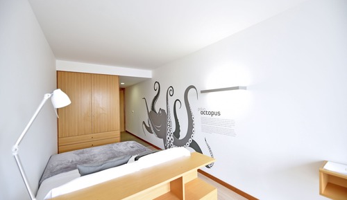 Habitación doble, 1 cama doble, baño privado, vistas al mar (Octopus)