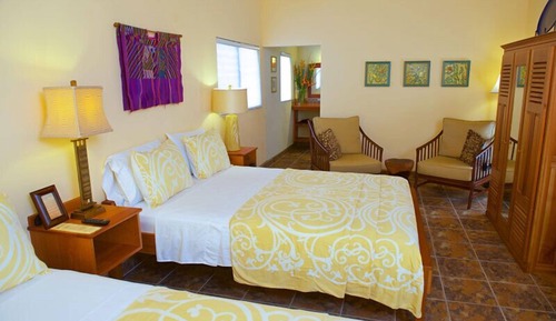 Habitación Deluxe doble, 2 camas dobles, vistas al mar