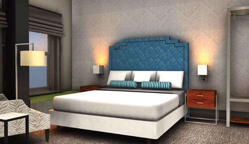 Habitación Deluxe, 1 cama de matrimonio grande, vistas a la ciudad (Deluxe King City View)