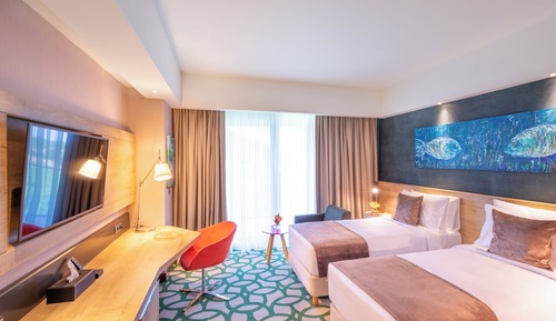 Habitación estándar doble, 1 cama de matrimonio grande, balcón