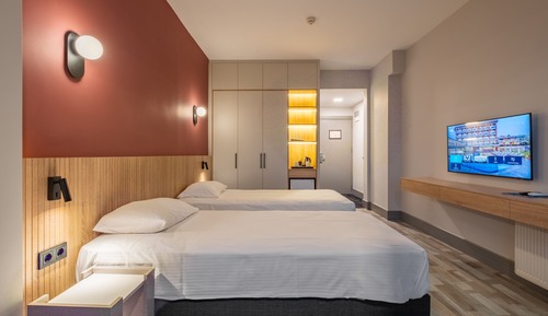 Habitación estándar con 1 cama doble o 2 individuales, vistas al mar
