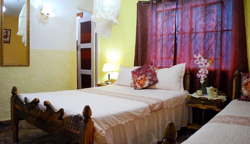 Habitación familiar doble, varias camas
