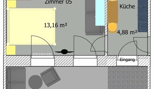 Habitación clásica con 1 cama doble o 2 individuales