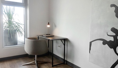 Apartamento de diseño, 2 habitaciones, balcón, vistas parciales al mar