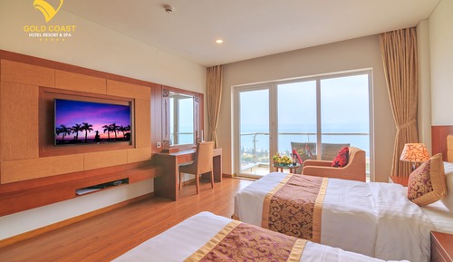 Habitación superior con 2 camas individuales, vistas al mar