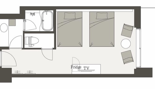 Habitación superior con 2 camas individuales, no fumadores (2 People)