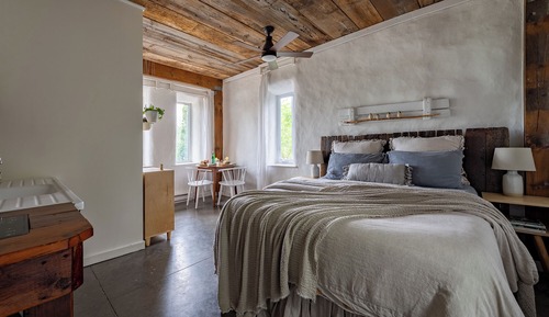 Suite estudio, 1 cama de matrimonio, cocina básica, vistas al jardín (B)