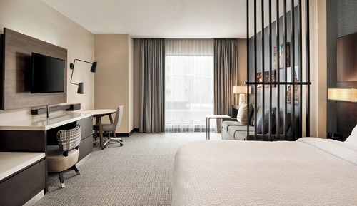 Estudio, 1 cama de matrimonio grande con sofá cama (Hearing Accessible)