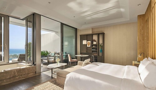 Habitación Deluxe, 1 cama de matrimonio grande, vistas al mar