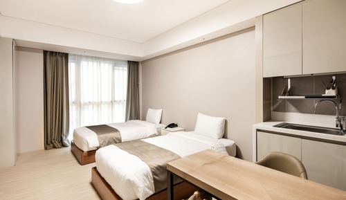 Residence Studio Twin [Check-out at 12:00, Welcome Drink] (Free for one child between 0 and 6 years)